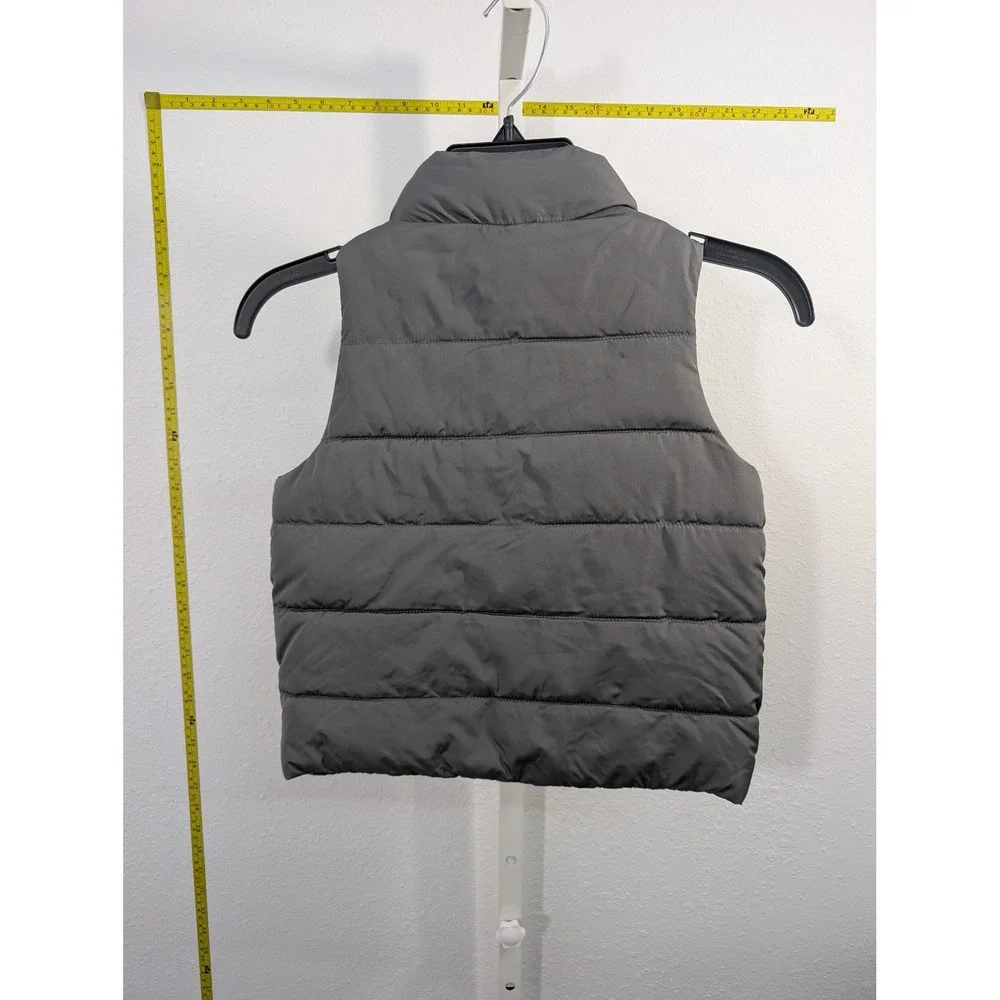 Baby Gap Kids‎ Gray Puffer Vest Quilted Full Zip Sleeveless Jacket Toddler 4T